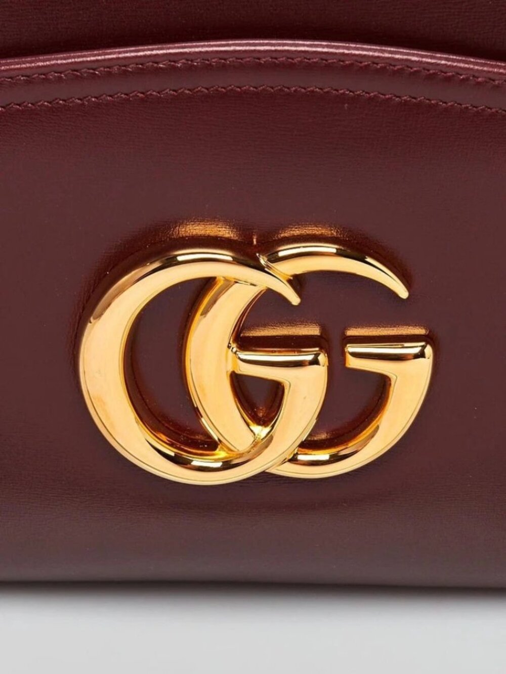 Gucci Burgundy Leather Arli Shoulder Bag - Picture 9 of 12